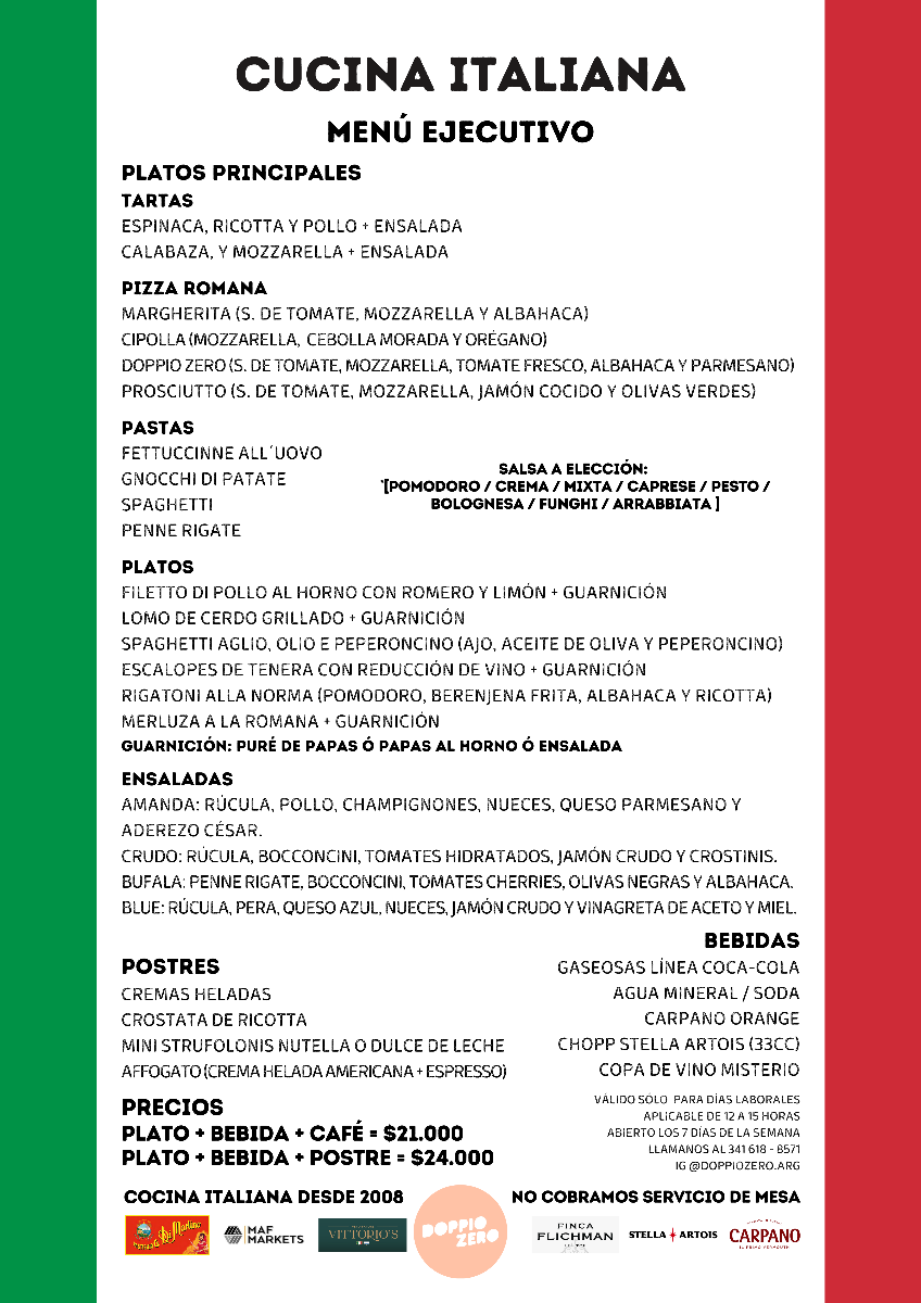 MENÚ EJECUTIVO